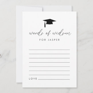 Cartes de conseils de mots de sagesse de remise de