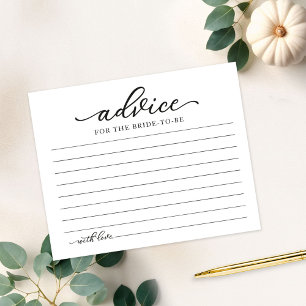 Cartes de conseils de shower de mariage automnal c