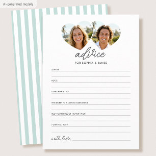 Cartes de conseils et de vœux de mariage élégantes