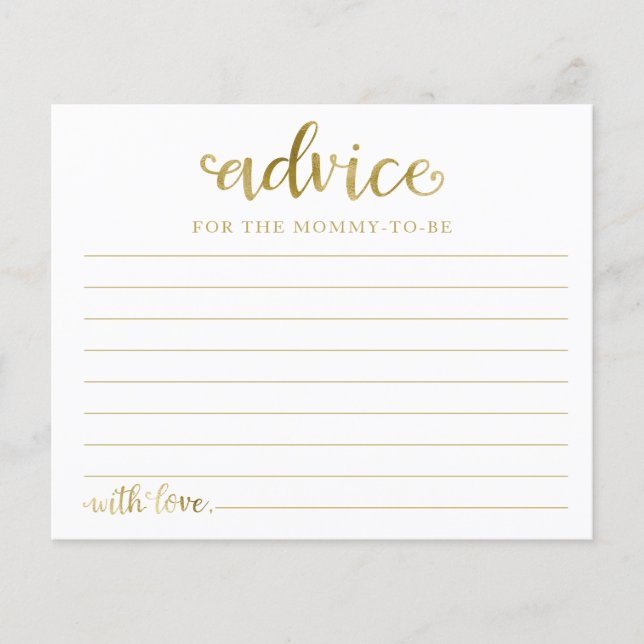 Cartes de conseils pour Baby Shower de fille Hallo (Devant)