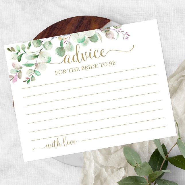 Cartes de conseils pour Baby Shower de verdure Euc (Créateur téléchargé)