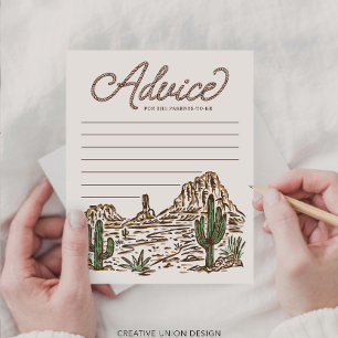 Cartes de conseils pour Baby Shower de Western Cow