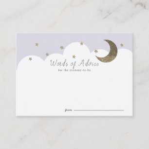 Cartes de conseils pour Baby Shower Étoiles Lune N