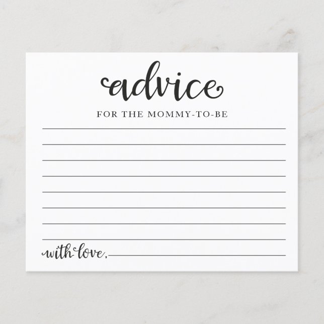 Cartes de conseils pour Baby Shower Greenery Pumpk (Devant)