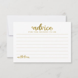 Cartes de conseils pour Baby Shower sur le thème d