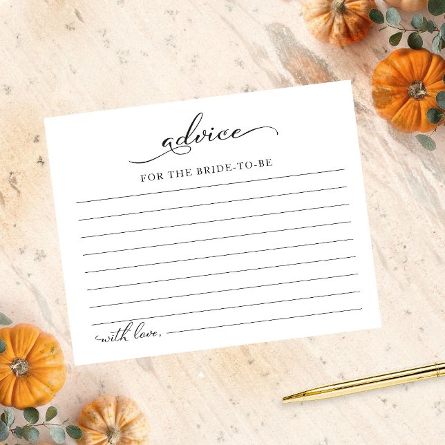 Cartes de conseils pour la Baby Shower Automnale s (Créateur téléchargé)