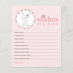 Cartes de conseils pour la Baby Shower de Baby Bun