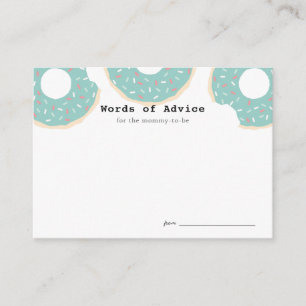 Cartes de conseils pour le Baby shower de Donut ve