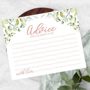 Cartes de conseils pour une baby shower de mariage