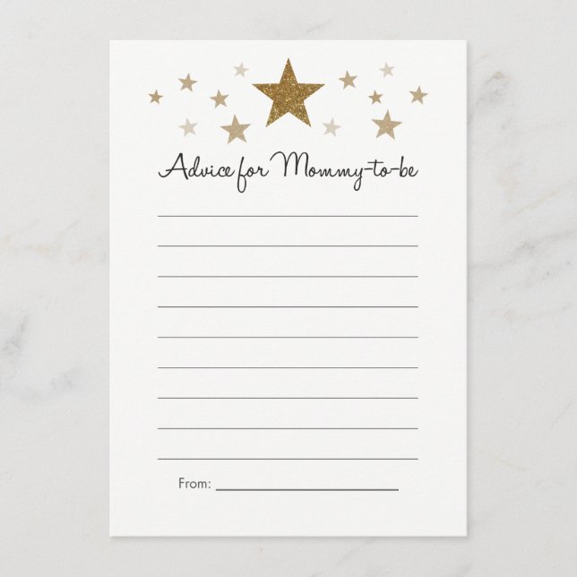 Cartes de conseils Twinkle Twinkle Little (Devant)