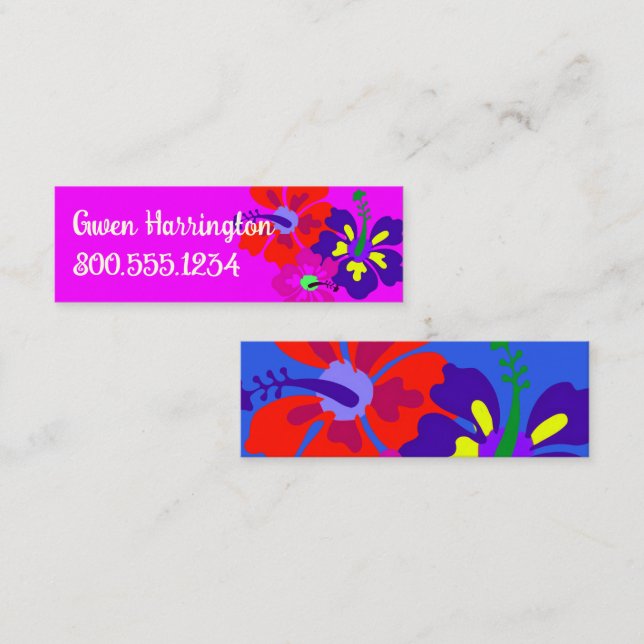 Cartes de contact à profil d'Hibiscus gras (Devant / Derrière)