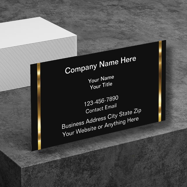 Cartes de contact de profil d'entreprise classe (Créateur téléchargé)