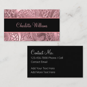 Cartes de contact élégantes avec monogramme pour d