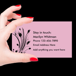 Cartes de contact personnelles pour dames