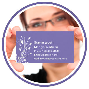 Cartes de contact personnelles pour dames