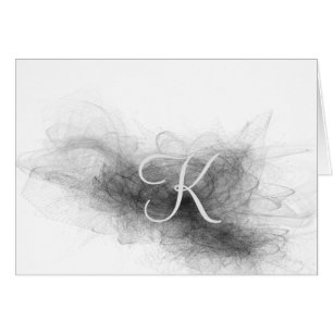 Cartes de correspondance à monogramme de script - 