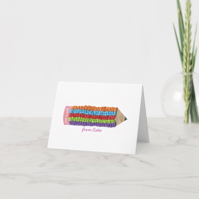 Cartes de correspondance personnalisées crayon arc (Devant)