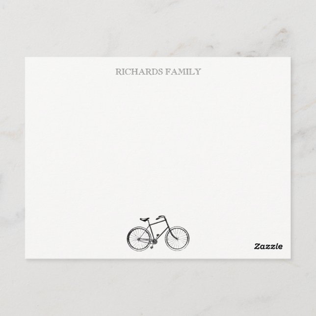 Cartes de correspondance pour vélos (Dos)