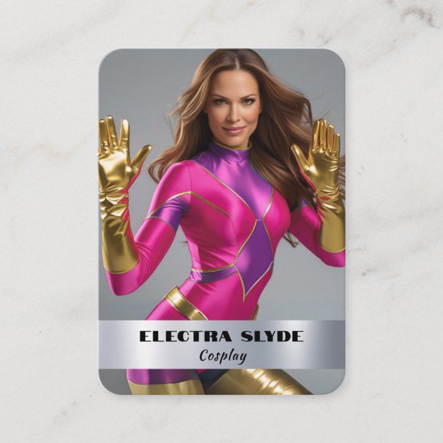 Cartes de cosplay QR Code Coscard en métal lourd (Devant)