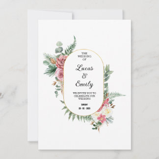 Cartes de couche plates faire-part de mariage