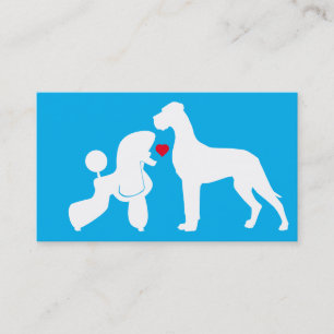 Cartes de couple Caniche et Grand Danois 