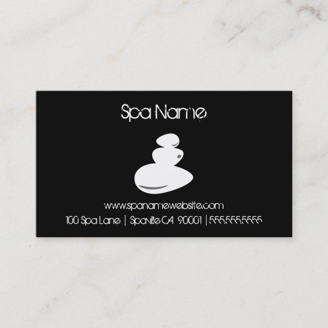 Cartes de Coupon pour Pierres de Massage spas (Devant)