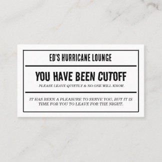 Cartes de coupure de bar pub