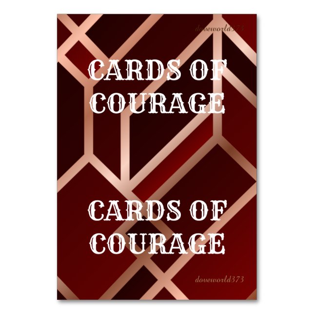 Cartes de courage pour le jeu (Par défaut)