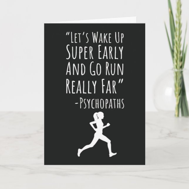 Cartes de Coureur Marathon Exercice Forme Plein Ai (Devant)