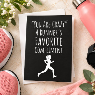 Cartes de course amusantes Coureur Course Marathon
