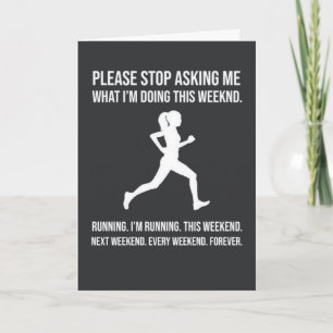 Cartes de course amusantes Humour Coureur humorist