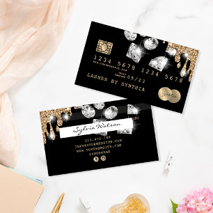 Cartes de crédit Diamants Or Styled