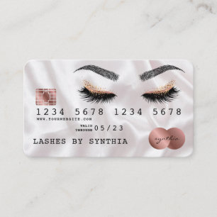 Cartes de crédit Rose stylisé Gold Lashes