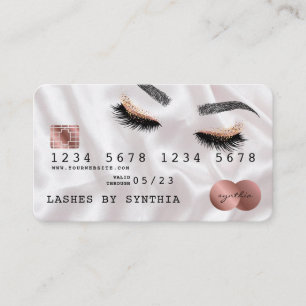 Cartes de crédit Rose stylisé Gold Lashes