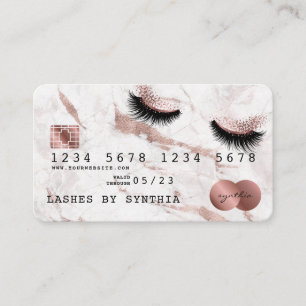 Cartes de crédit Rose stylisé Gold Lashes
