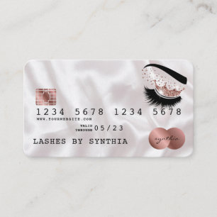 Cartes de crédit Rose stylisé Gold Lashes