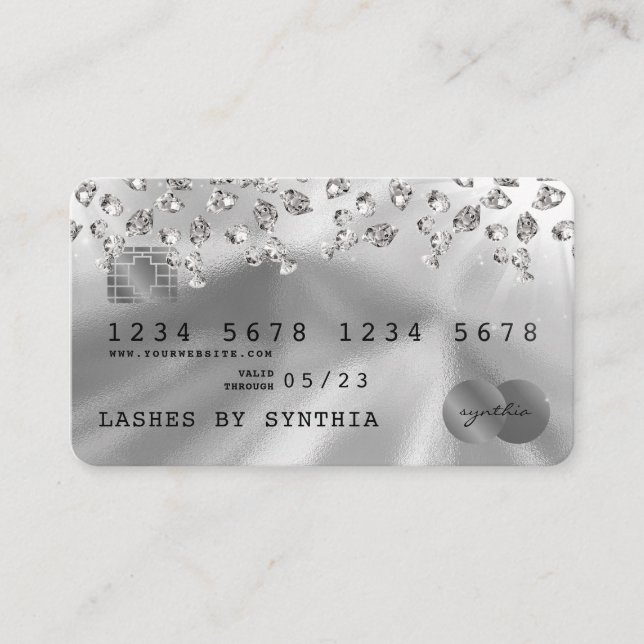 Cartes de crédit Style Silver Diamond (Devant)