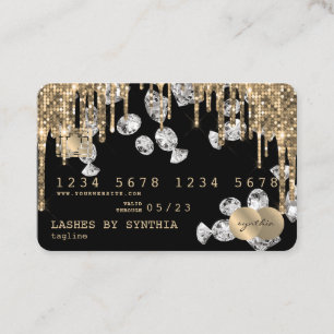 Cartes de crédit Styled Driving Gold diamants