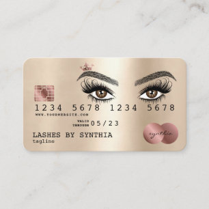 Cartes de crédit Stylos Gold Lashes