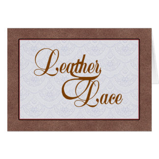 Cartes de cuir et de mariage de dentelle