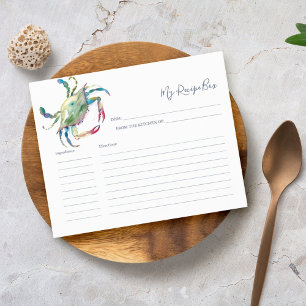 Cartes de cuisine Crabe bleu