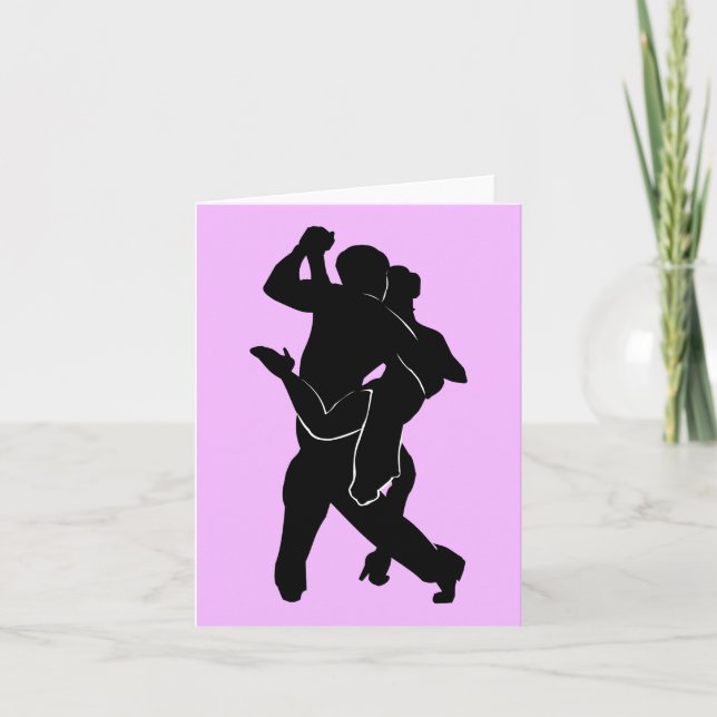 Cartes de danseurs de Tango Texte personnalisé Nom (Devant)