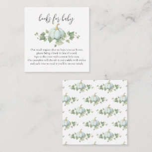 Cartes de demande de Baby shower Citrouille bleu