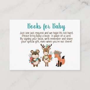 Cartes de demande de Baby shower tribal Woodland