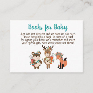 Cartes de demande de Baby shower tribal Woodland