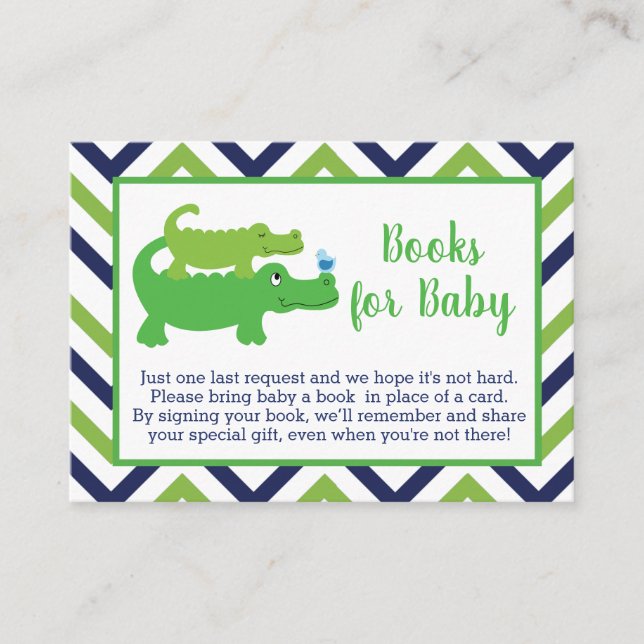 Cartes de demande de livre pour baby shower bébé a (Devant)