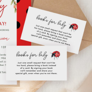 Cartes de demande de livre pour Baby Shower Little