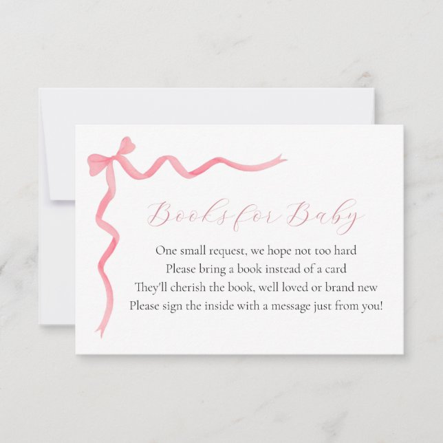 Cartes de demande de livre pour bébé (Devant)
