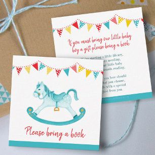 Cartes de demande de livres pour une baby shower a