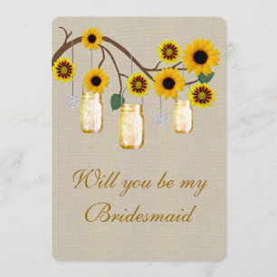 Cartes de Demoiselle d'Honneur en Jars de Maçon Ru